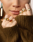 Captured Enhydro Ring - 18k Gold