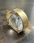 enhydro quartz, 18k gold pendant, one of a kind jewelry, fine jewelry, hilary finck jewelry, captured collection, handmade jewelry, unique jewelry.