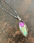 Captured Amethyst and Turquoise Necklace