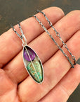 Captured Amethyst and Turquoise Necklace