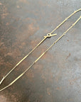 Hammered Bar & Cable Chain