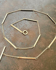 Hammered Bar & Cable Chain