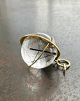 black tourmaline in quartz orb set in 18k gold pendant