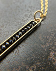 Black Diamond Beaded Stick Pendant