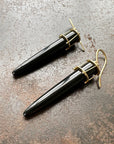 Captured® Black Jade Torpedo Earrings