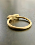 blue diamond, 18k gold, ring, bead ring, diamond bead ring