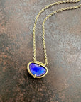 Captured Bold Blue Opal Necklace
