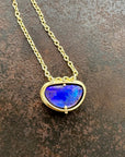 Captured Bold Blue Opal Necklace