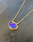 Captured Bold Blue Opal Necklace