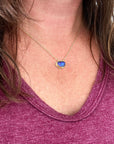 Captured Bold Blue Opal Necklace