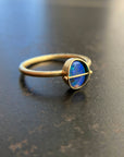 blue opal, opal ring, 18k gold ring, one of a kind ring
