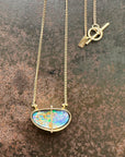 Captured Boulder Opal Galaxy Necklace