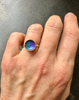 boulder opal, spin ring, 18k gold, opal ring, gold ring