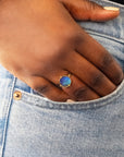 Captured® Boulder Opal Spin Ring
