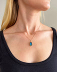 Teardrop Australian Boulder Opal Pendant | Captured® in 18k Gold