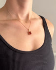 Captured® Carnelian Tile Pendant