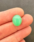 chrysoprase oval cabochon gemstone