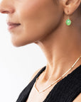 Captured® Chrysoprase Oval Drop Earrings
