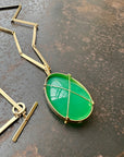 Captured Chrysoprase Freeform Pendant