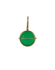 Captured Chrysoprase Circle Pendant