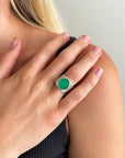 Captured® Chrysoprase Signet Ring