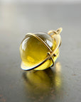 citrine, citrine orb, citrine pendant, citrine necklace, yellow, 18k gold, fine jewelry