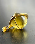 citrine, citrine orb, citrine pendant, citrine necklace, yellow, 18k gold, fine jewelry