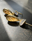 dendritic agate, chalcedony, earrings, drop earrings, 18k gold earrings, one of a kind, fine jewelry