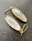 One of a Kind Dendritic Agate Captured® Earrings in 18k Gold