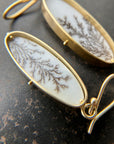 One of a Kind Dendritic Agate Captured® Earrings in 18k Gold