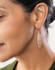 Captured® Dendritic Agate Oval Earrings