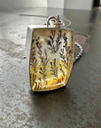 dendritic quartz, one of a kind jewelry, necklace, sterling silver necklace, silver necklace, long chain, women's jewelry