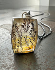 dendritic quartz, one of a kind jewelry, necklace, sterling silver necklace, silver necklace, long chain, women's jewelry