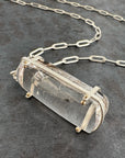 Enhydro Quartz Rectangular Pendant