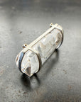 enhydro quartz pendant in silver and 18k gold