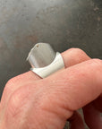 Captured Enhydro Quartz Parabola Ring