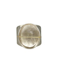 Captured Enhydro Quartz Parabola Ring
