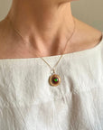 Captured Fire Opal Charm