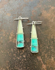 Captured Indonesian Opalized Wood Earrings