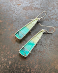 Captured Indonesian Opalized Wood Earrings