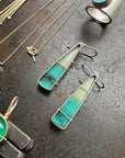Captured Indonesian Opalized Wood Earrings
