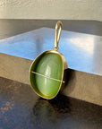 Captured Siberian Cat's Eye Nephrite Jade Charm