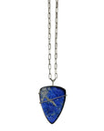 Captured Rough Lapis Shield Necklace