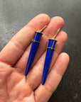 lapis lazuli, lapis earrings, 18k gold earrings, torpedos, blue earrings, something blue