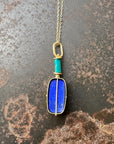 Captured Persian Turquoise & Lapis Pendant