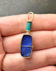 Captured Persian Turquoise & Lapis Pendant