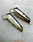 montana agate, 18k gold silver bimetal, one of a kind, hilary finck jewelry, earrings