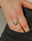 Captured Neon Boulder Ring