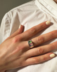 Captured Neon Boulder Ring