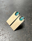 Captured Opal and Golden Sheet Earrings